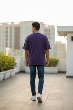 Plain Purple Back View Mockup