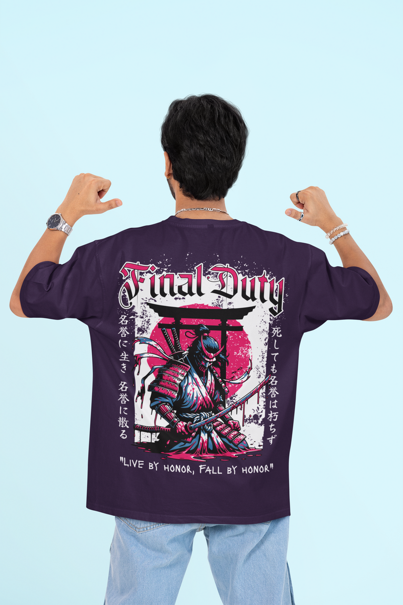Men's Final Duty Printed Oversized Classic T-shirt