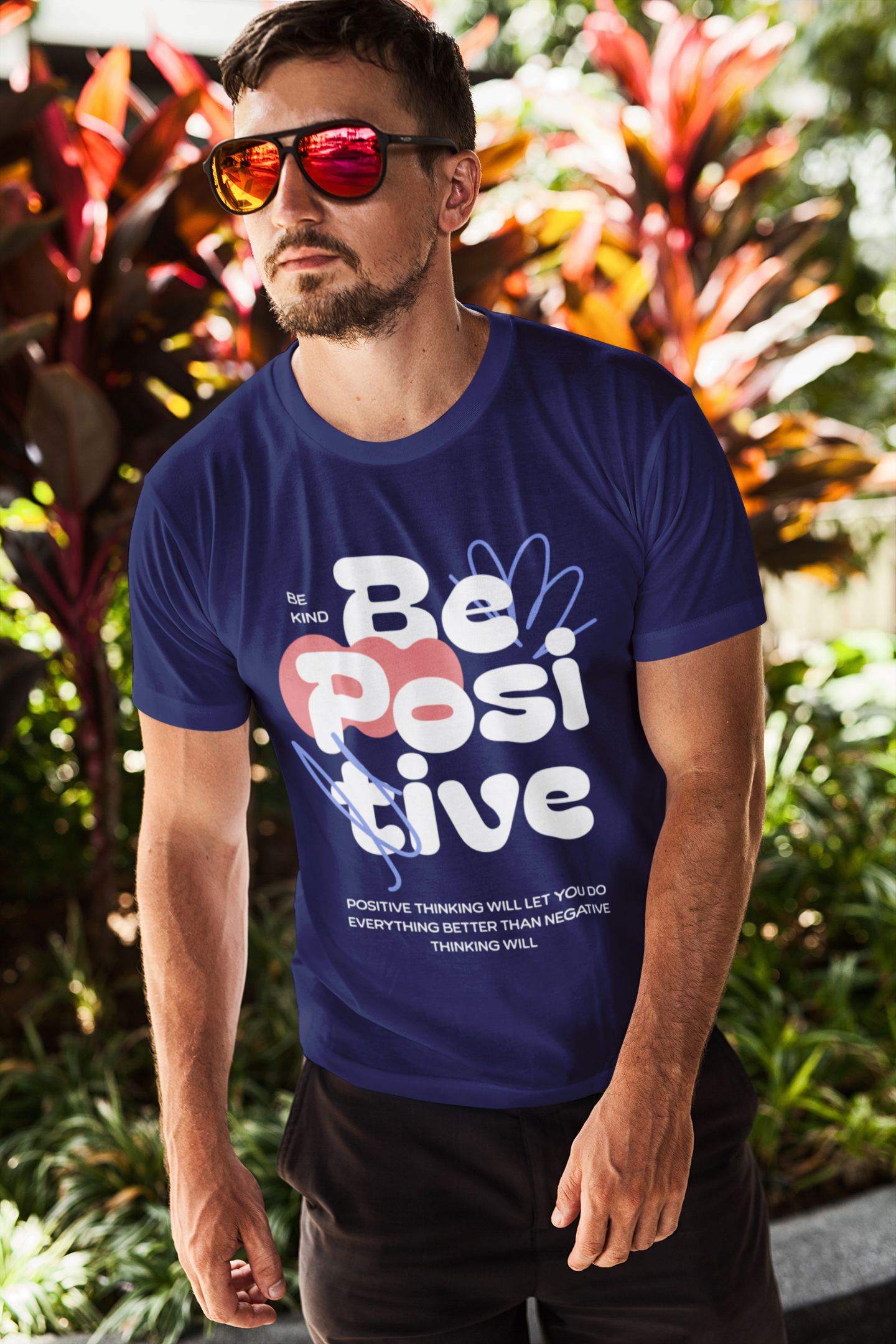 Men's Be Kind Be Positive Special Printed Unisex Classic T-shirt
