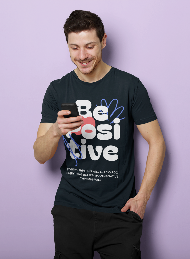 Men's Be Kind Be Positive Special Printed Unisex Classic T-shirt