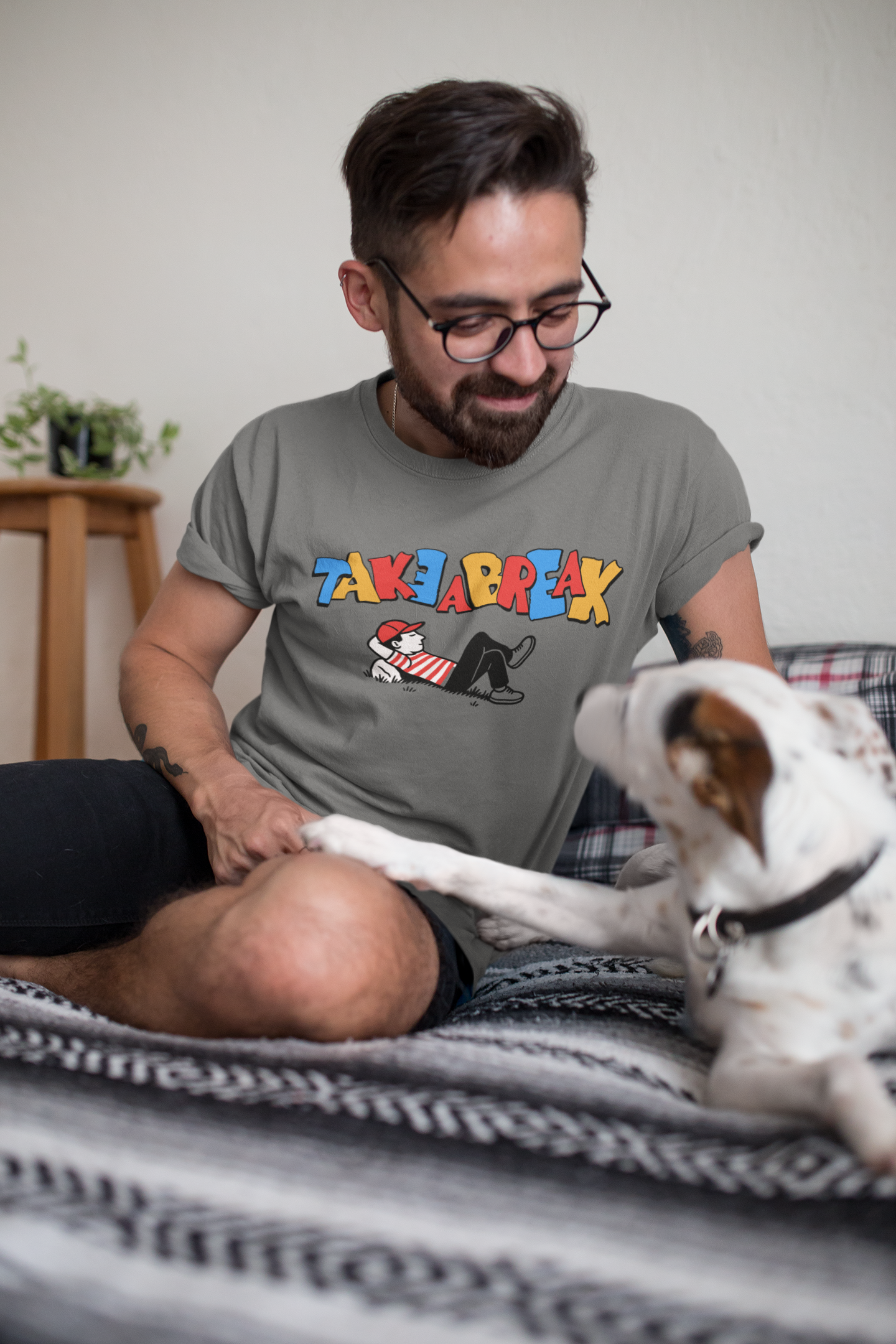 Men's Take A Break Printed Unisex Classic T-shirt