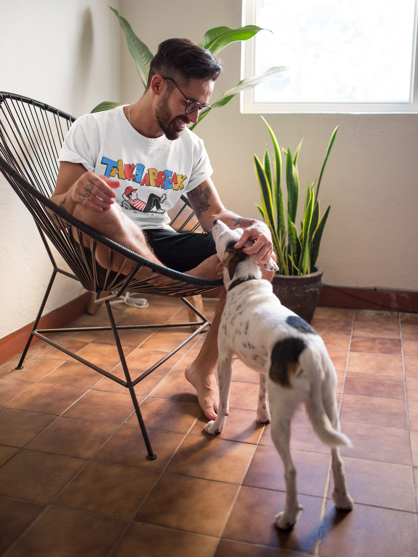 Men's Take A Break Printed Unisex Classic T-shirt