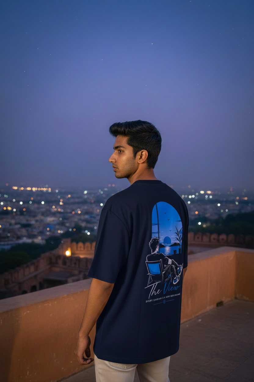 The View Navy Blue Tee Light Pants Better Visibility