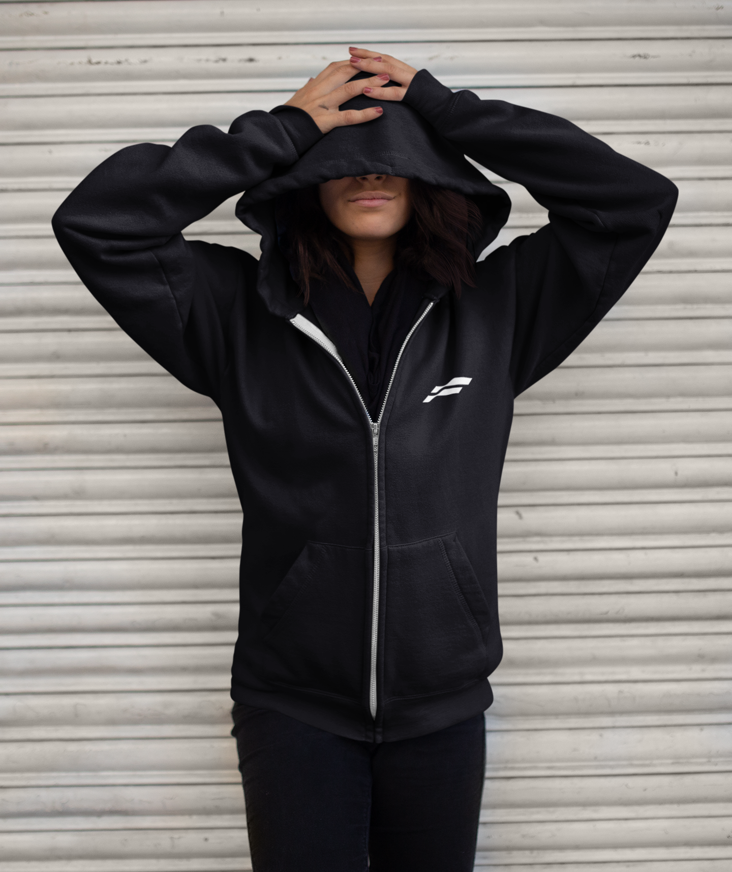 Women's Black Funnki Official ZIP Hoodie
