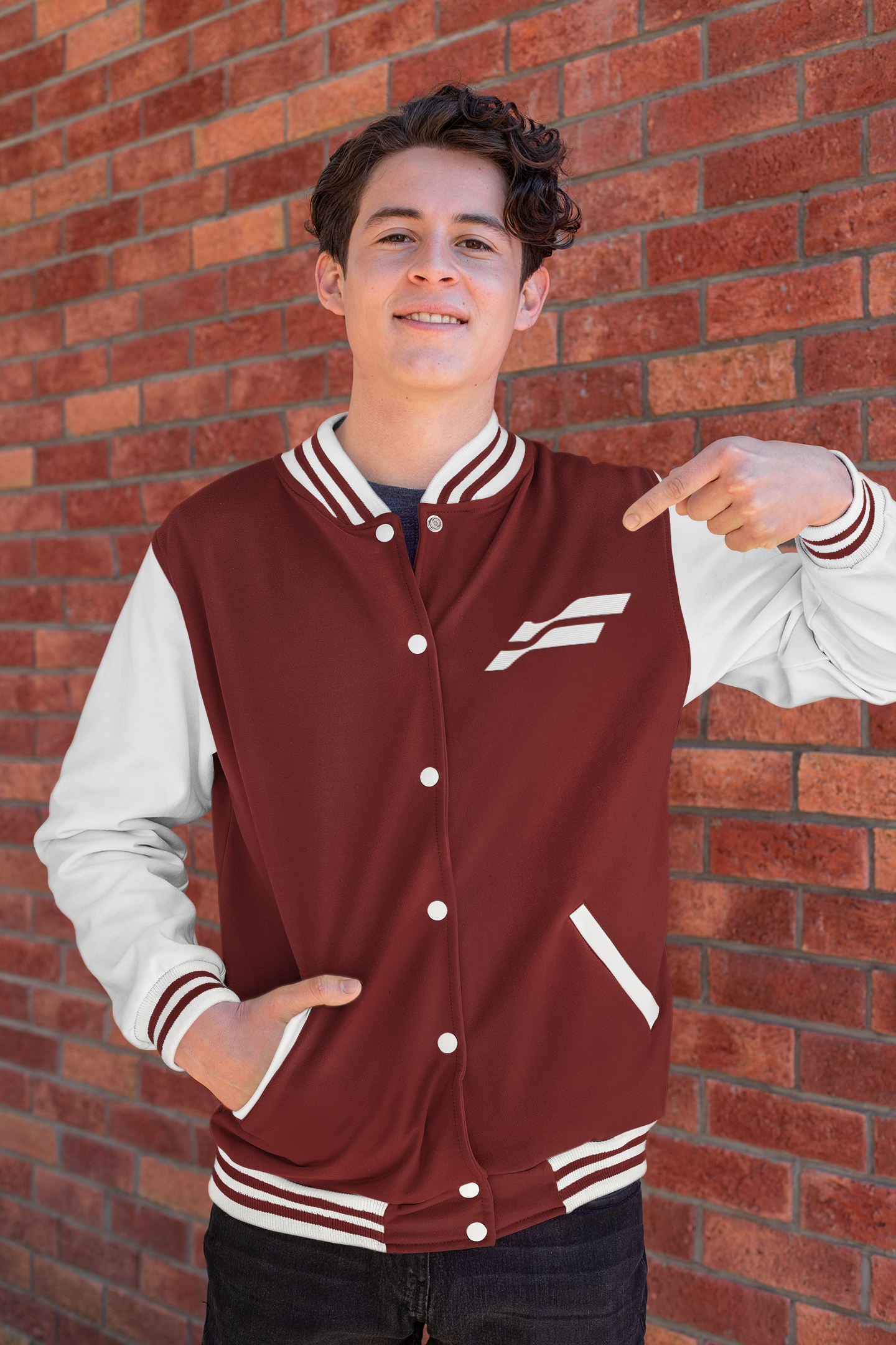 Men's Red Funnki Official Special Varsity Jacket