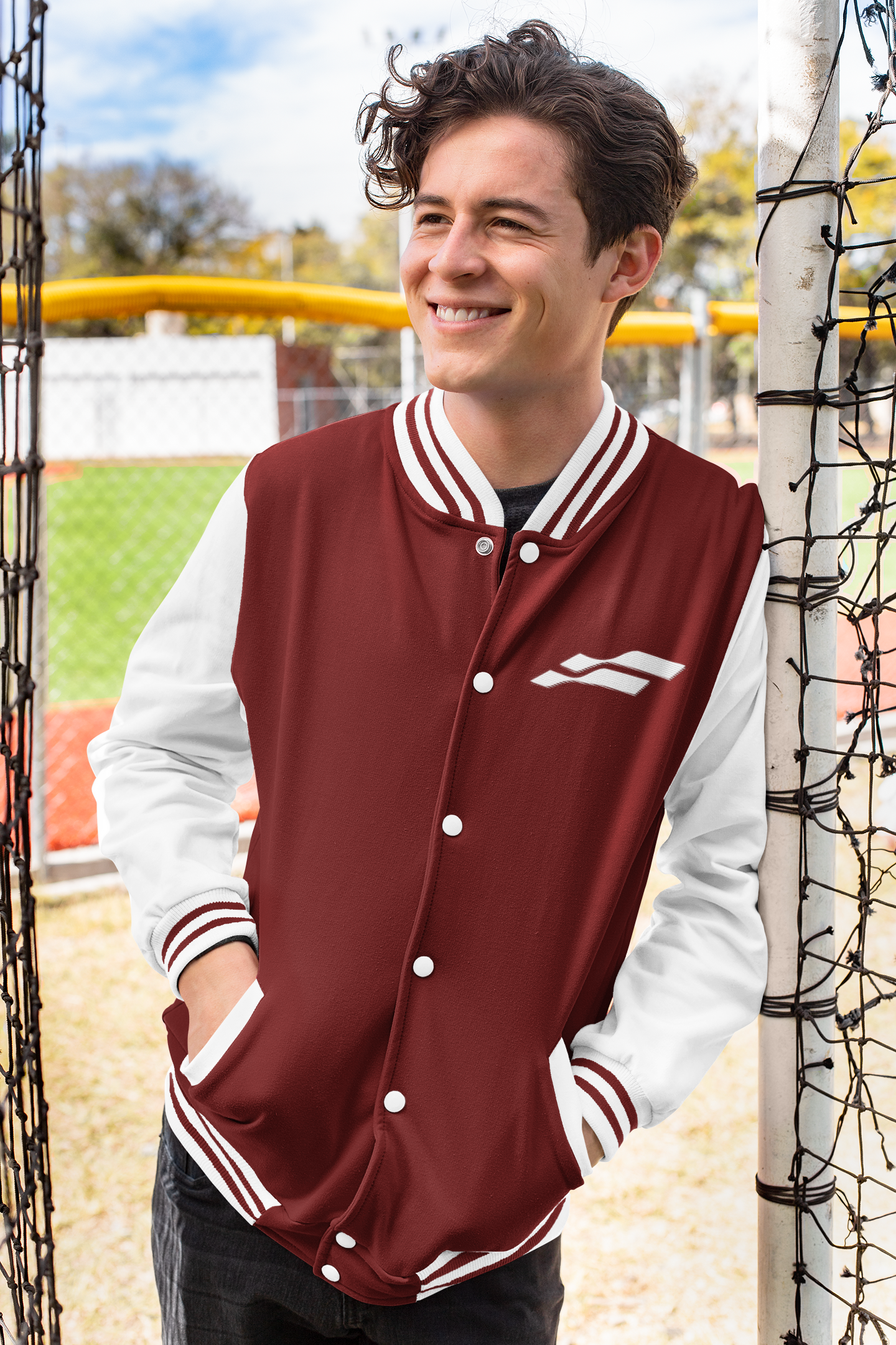 Men's Red Funnki Official Special Varsity Jacket
